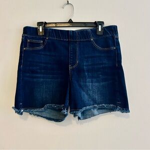 Liverpool Indigo Jean Shorts Dark Blue Wash Pull On Chloe Highland Wash Size 30